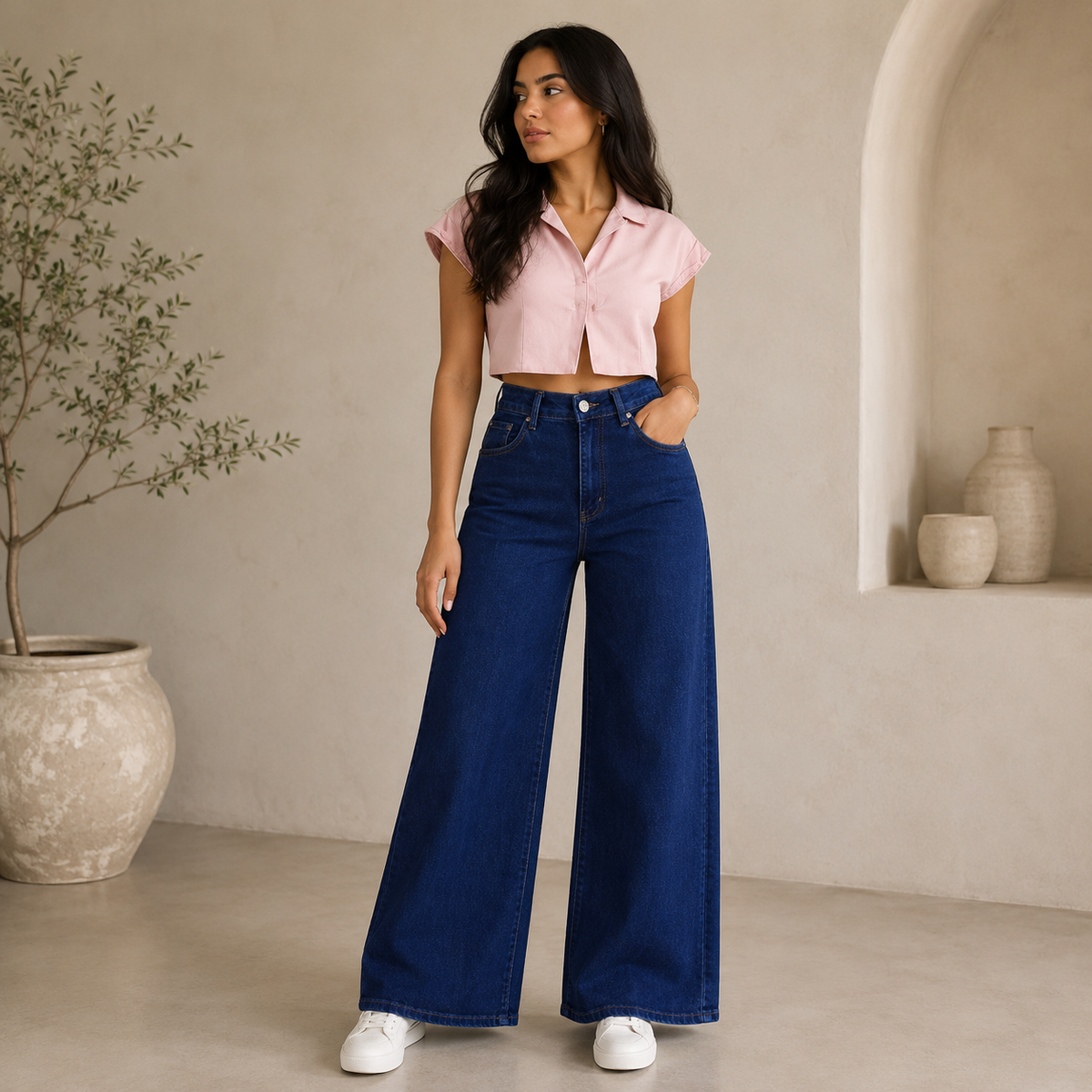 Boyfriend Jeans Cargo Femme Taille Haute — lot de 50 pièces Style Streetwear Tendance