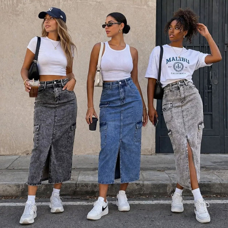 Jupes en jean femme — Lot surprise modèles tendance de 50 pièces