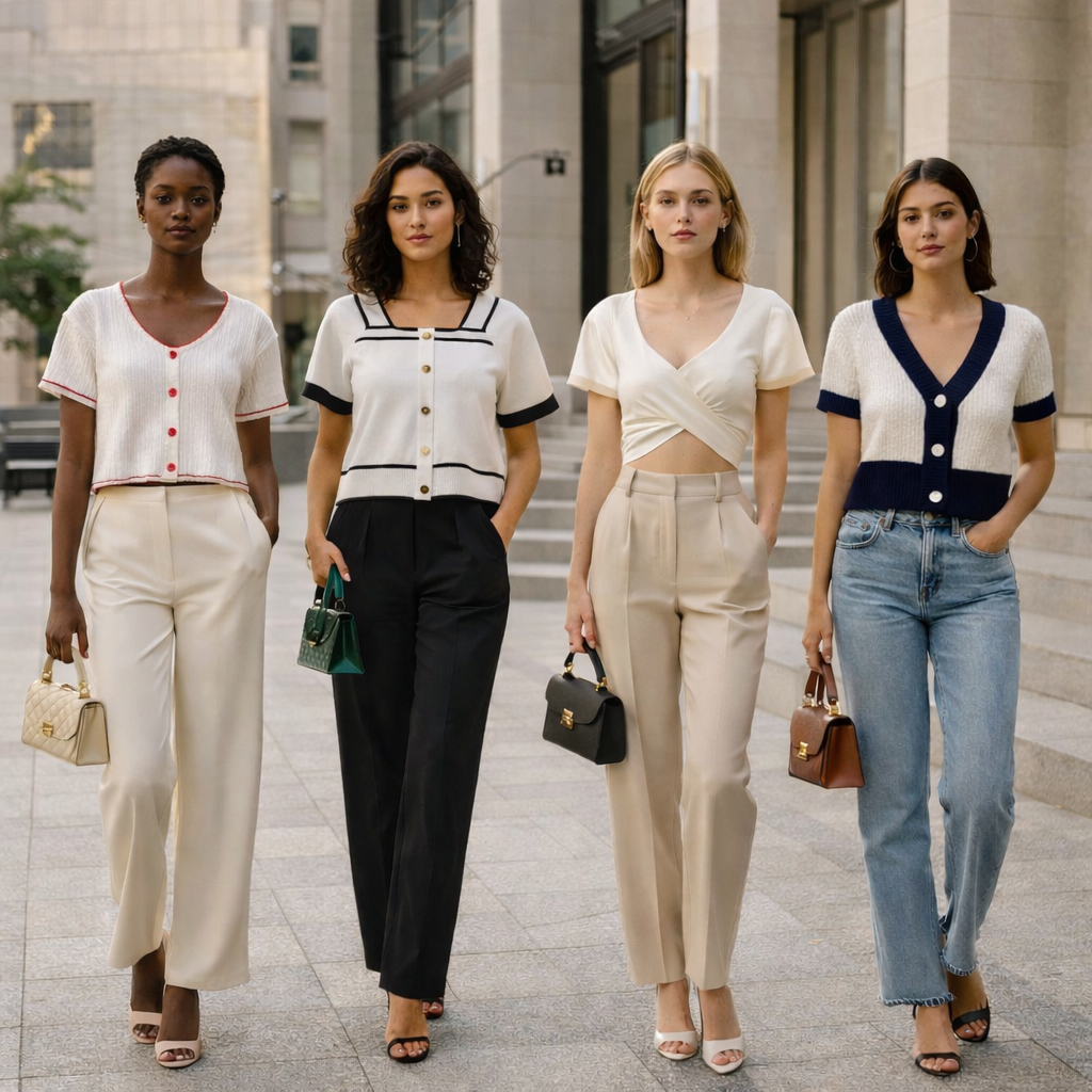 T-shirts côtelés femme — Lot surprise de 30 pièces